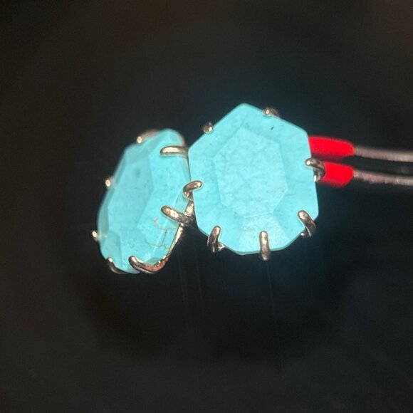 Turquoise Stud Earrings - Picture 3 of 6